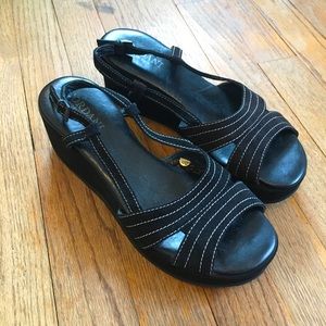 Cordani Women’s Black Suede Platform Sandal, Sz 38